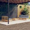 6 Pcs Garden Set with Cushions Pine Wood