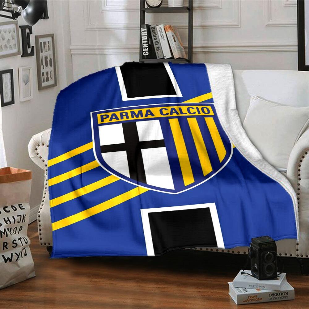 Parma Calcio Print Flanelldecke Hohe Qualität Warm Bequem Decke für Alle Jahreszeiten Perfekt für Geschenke Heimdekoration