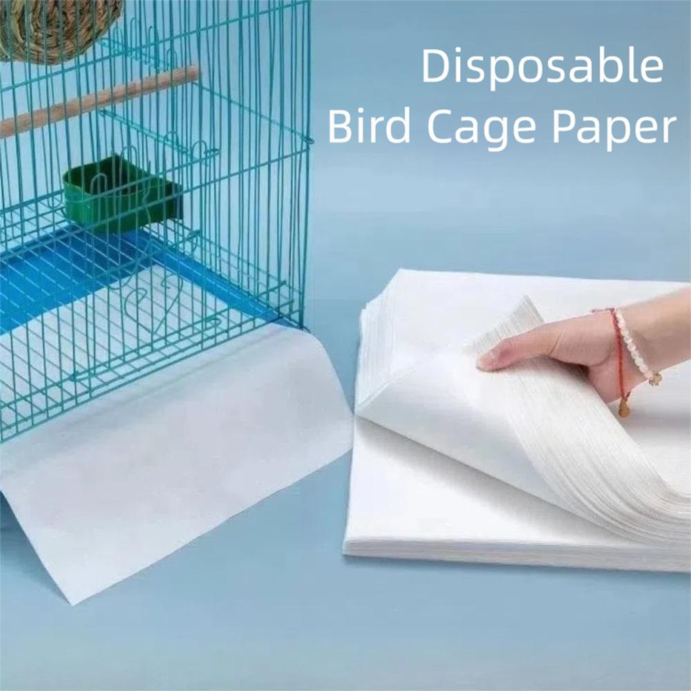 100PCS Round Square Bird Manure Cleaning Pad Non-woven Fabric Parrot Cage Mat  Pet Supply