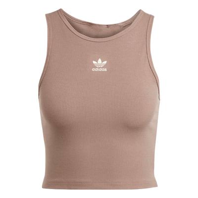 Damen Essentials Geripptes Tanktop Trace Brown Damen Streetwear JC9009