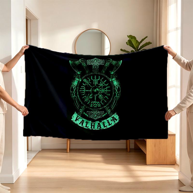 Valhalla (5) Manta de flanela um toque suave para o quarto e a sala de estar e um presente aconchegante para casa