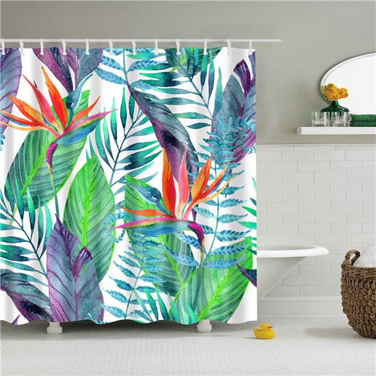 Tropical Cactus Plant Pineapple Shower Curtains Bathroom Curtain Cortina Ducha Frabic Waterproof Polyester Bath Curtain