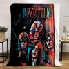 "Led Zeppelin Band Art Blanket" Patterned Flannel Blanket Perfect for the Bedroom Living Room, Sofa, or a Little Nap