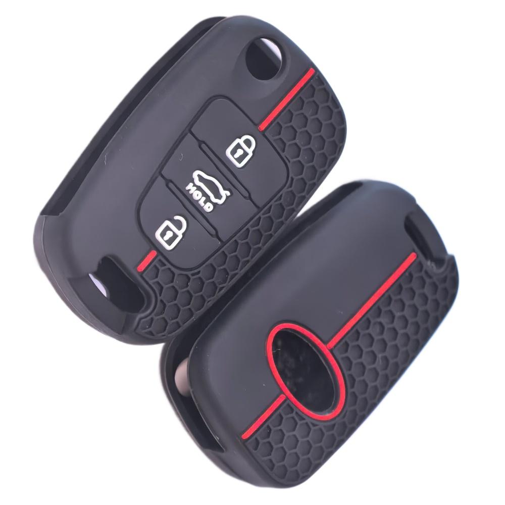 3 Buttons Silicone Key Case Cover For Kia Soul Venga Picanto Rio Sorento Ceed Sportage For Hyundai I20 I30 Veloster Ix20