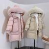 Girls Down Jackets Children's Thick Coat Kids Winter Warm Hooded Overcoat Children Padded Parka Outerwear