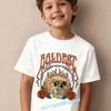 Personalized letters children's pure cotton short-sleeved boys' sports shirt,girls' casual top with cartoon print,summer T-shirt