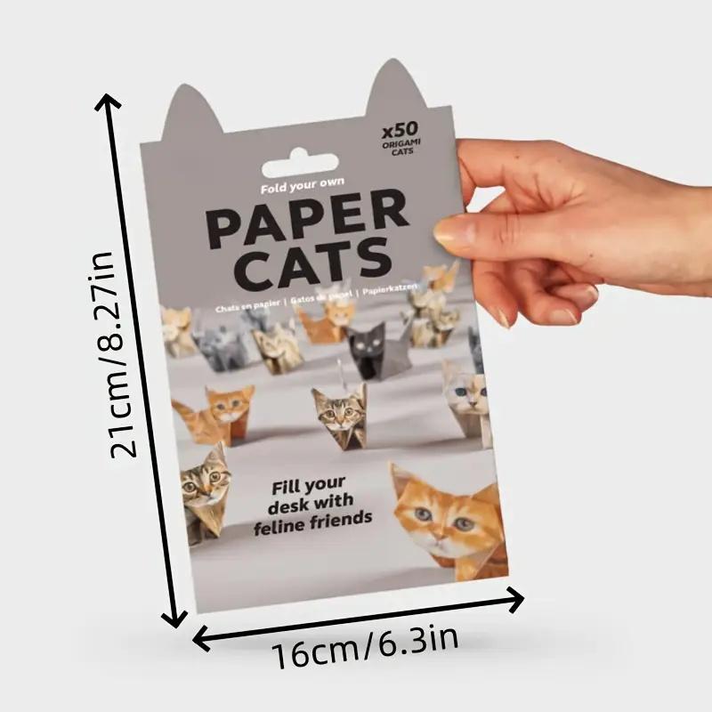 

DIY 50pcs Foldable Paper Cats for Stacking | Desktop Desk Decor, Fun Gift for Cat Lovers, Office Party & Christmas