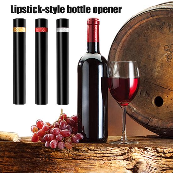 Otvírák na víno Tlakový vývrtka Snadný odstraňovač korku Přenosný otvírák na láhve na víno ve stylu rtěnky Dárek pro milovníky vína