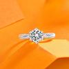 S925 Sterling Silver 1.5 Carat Moissanite Half-Mountain Ring