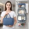 Large Capacity 4 Fold Toiletry Bag Wet Dry Separation Makeup Bag Travel Hanging Wash Bag  Home
