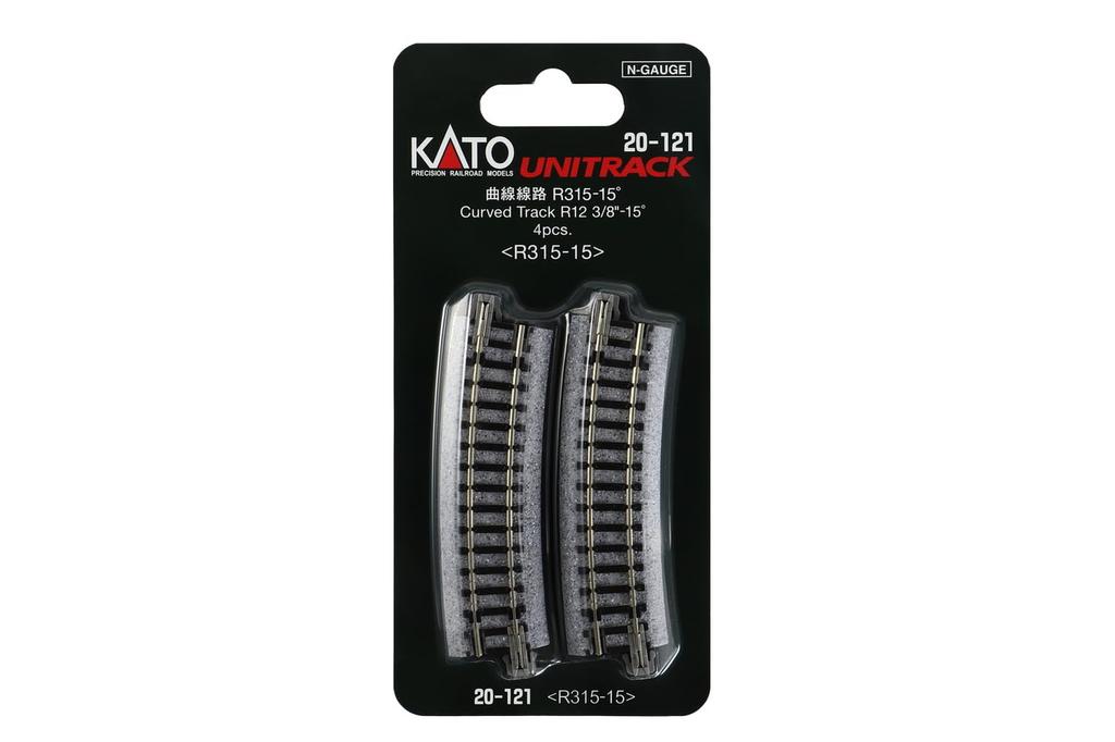 KATO N gauge curved track Railway model supplies R315-15° (4 pieces) 20-121