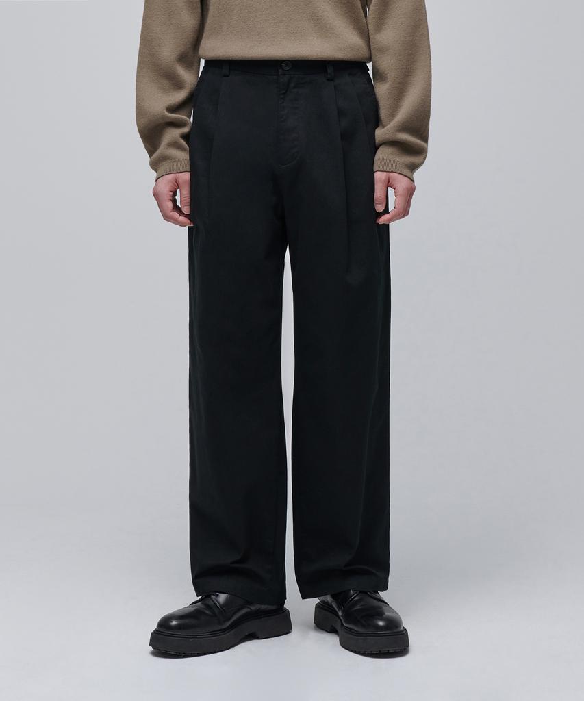 Musinsa Standard Two-Tuck Wide Chino Pants [Black]