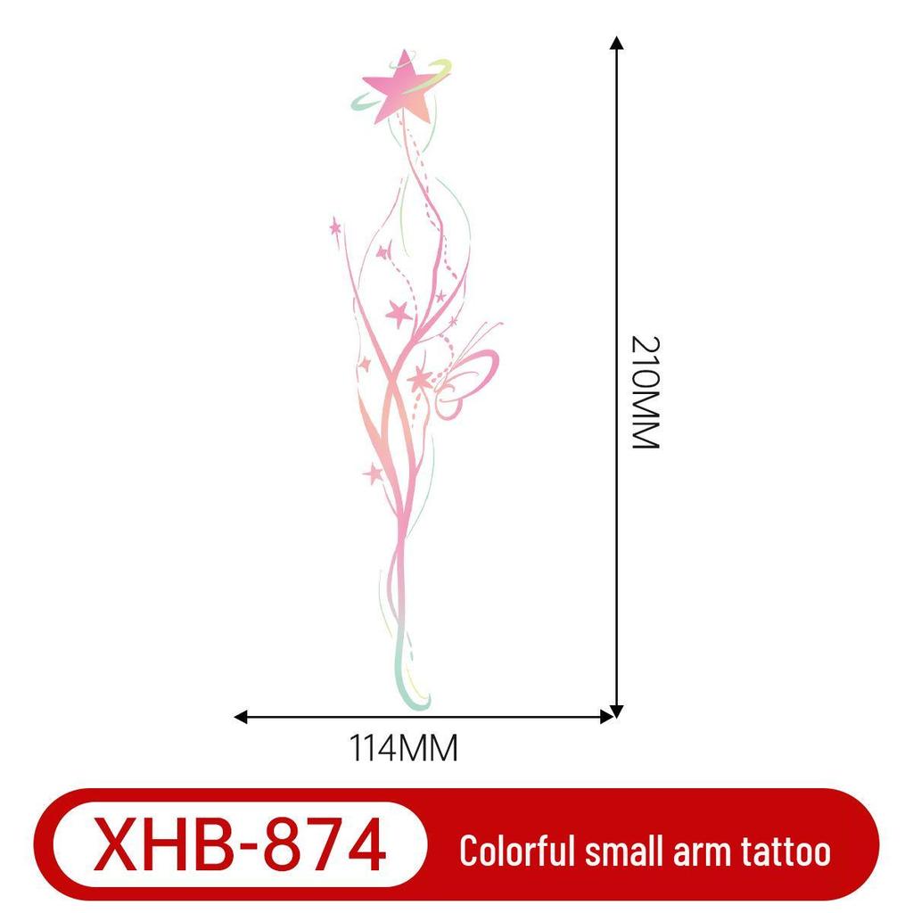 Colorful Butterfly Tattoo: Long-lasting, Waterproof, Semi-permanent Arm Art for a Fresh, Cool Look