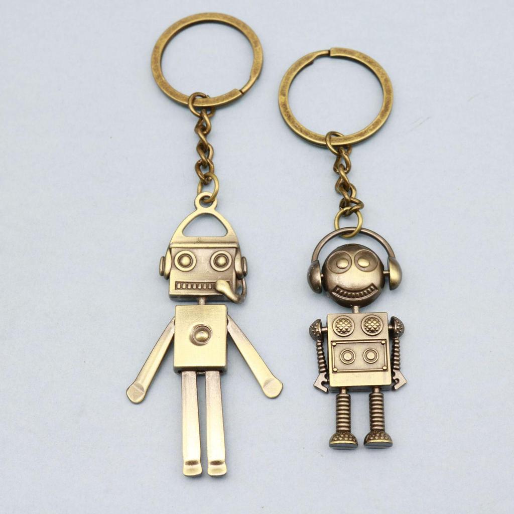 Vintage Musician Bronze Keychain Hip Hop Metal Pendant