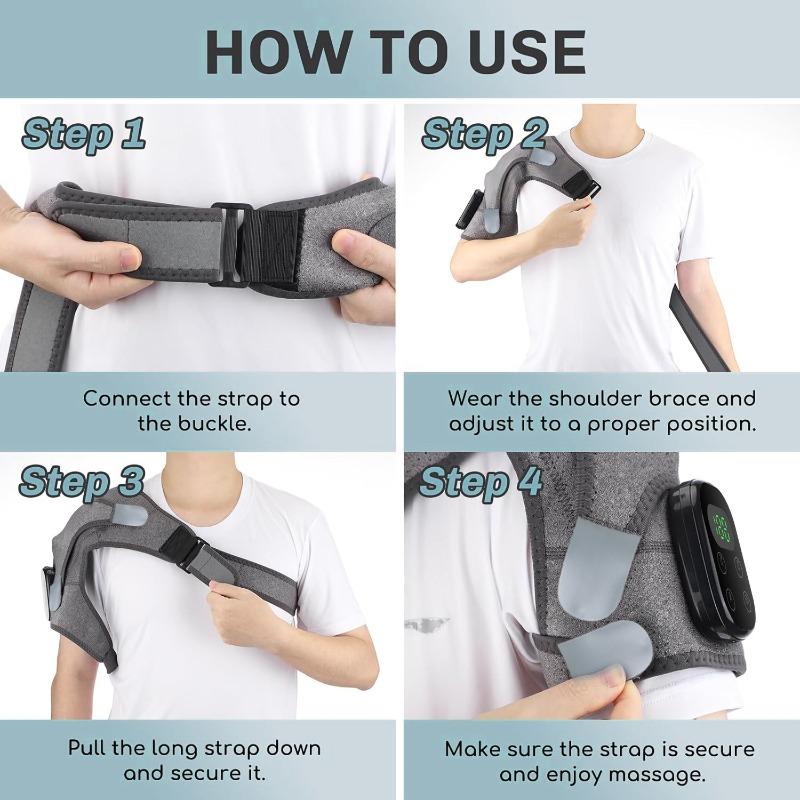 Electric Heating Massage Shoulder Pads Joint Shoulder Pads Vibration Hot Compress Red Light Physiotherapy Warm Sleep Shoulder Pads