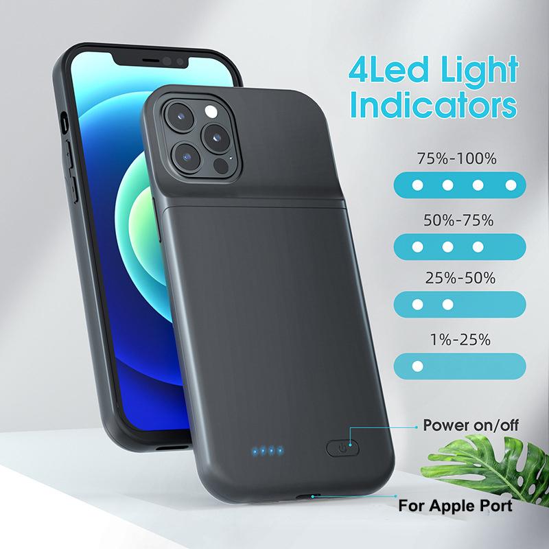 Custodia Caricabatterie Ultra Sottile per iPhone 16 15 14 13 12 11 Pro Max 13 12 Mini X XS Max XR 6 7 8 SE 2 Custodia di Ricarica Power Bank