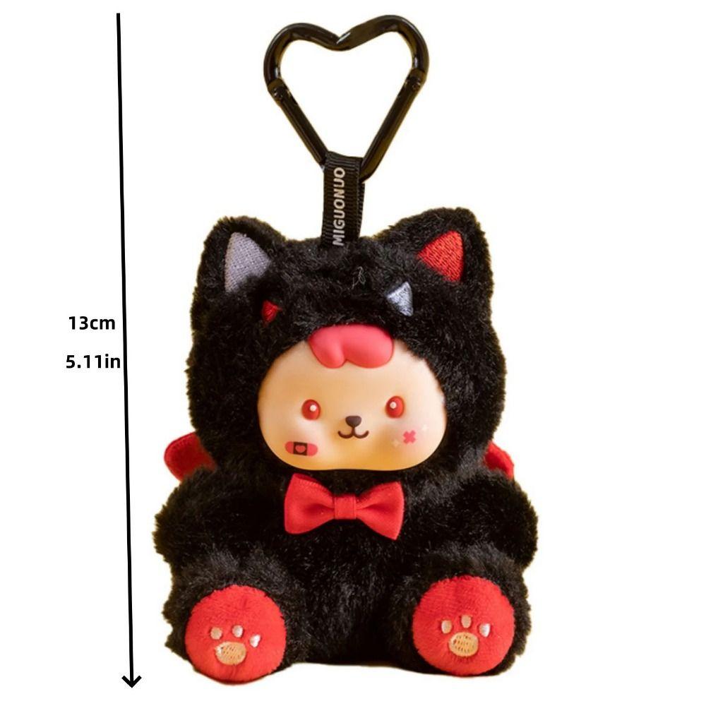 Brightly Colored Cute Keychain Doll Big Eyes Angels and Demons CP Pendant  Couple