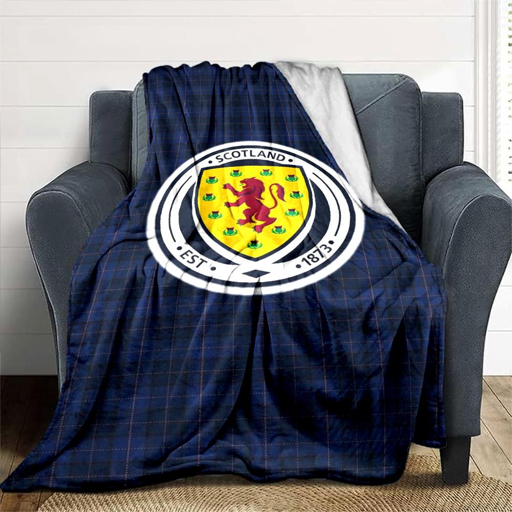 Scotland Print Flannel Blanket High Quality Warm Comfortable Cover for All Seasons Perfect for Gifts Home Decor