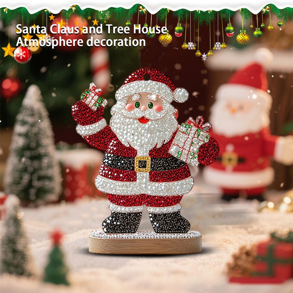 Świąteczne Zawieszki Ambiencyjne do Domu - Akrylowe i Drewniane Dekoracje do Zawieszenia do Wnętrza Samochodu