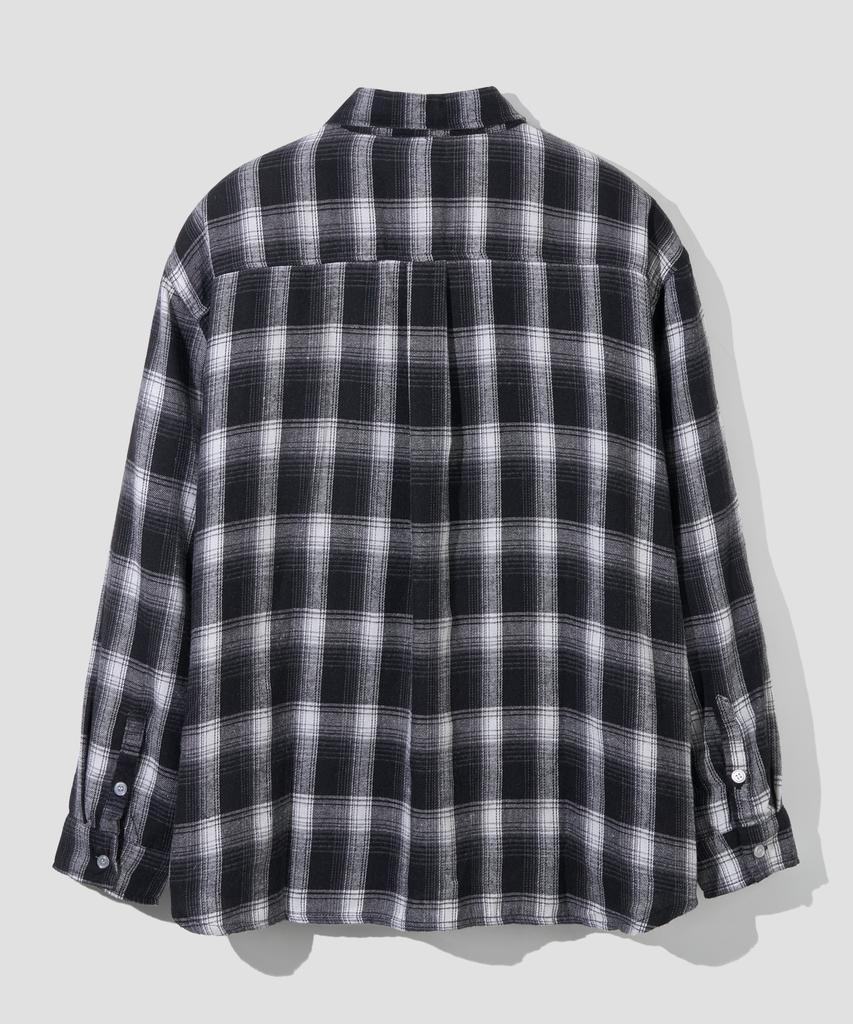 AGOD Oversized Flannel Check Shirt [Black]