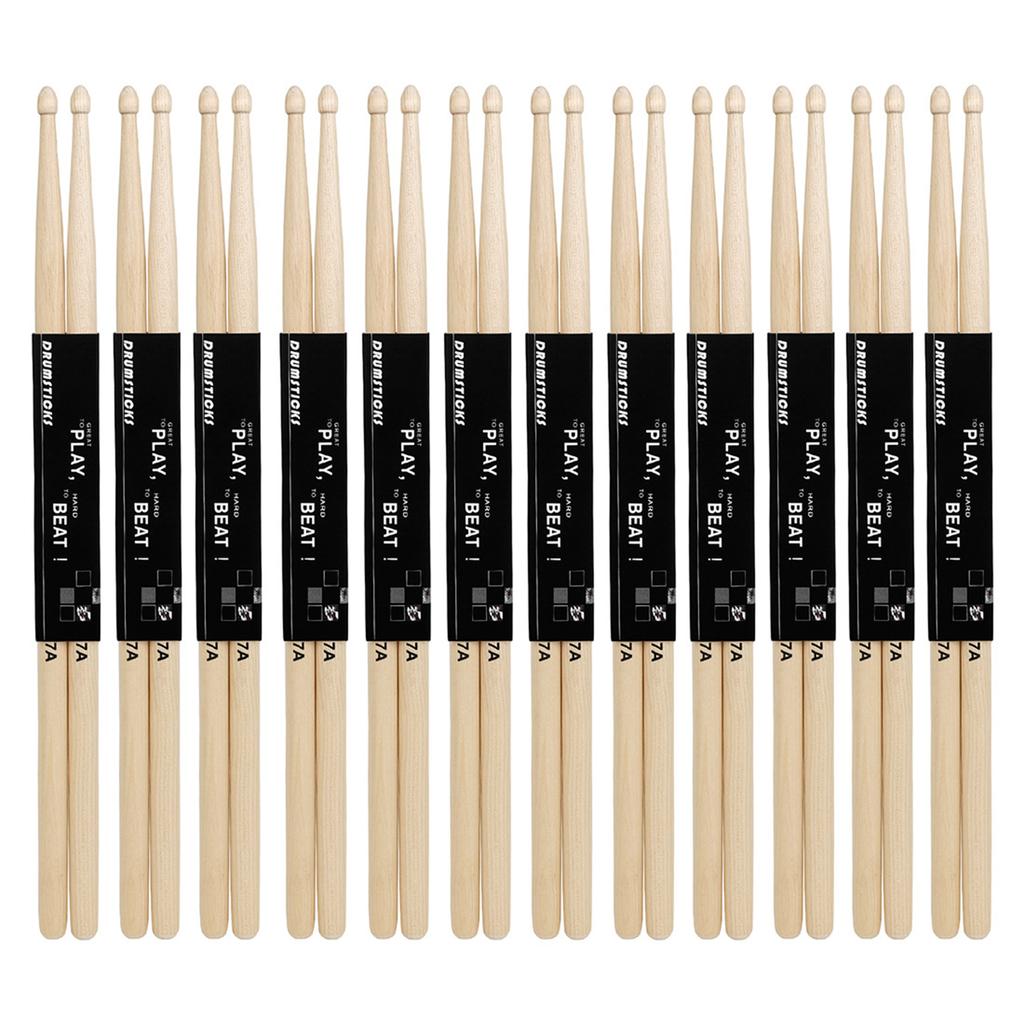7A Drumsticks for Adults Kids Non-slip Classic Wooden Drum Sticks Light Durable Concert Percussion Accessories Gifts