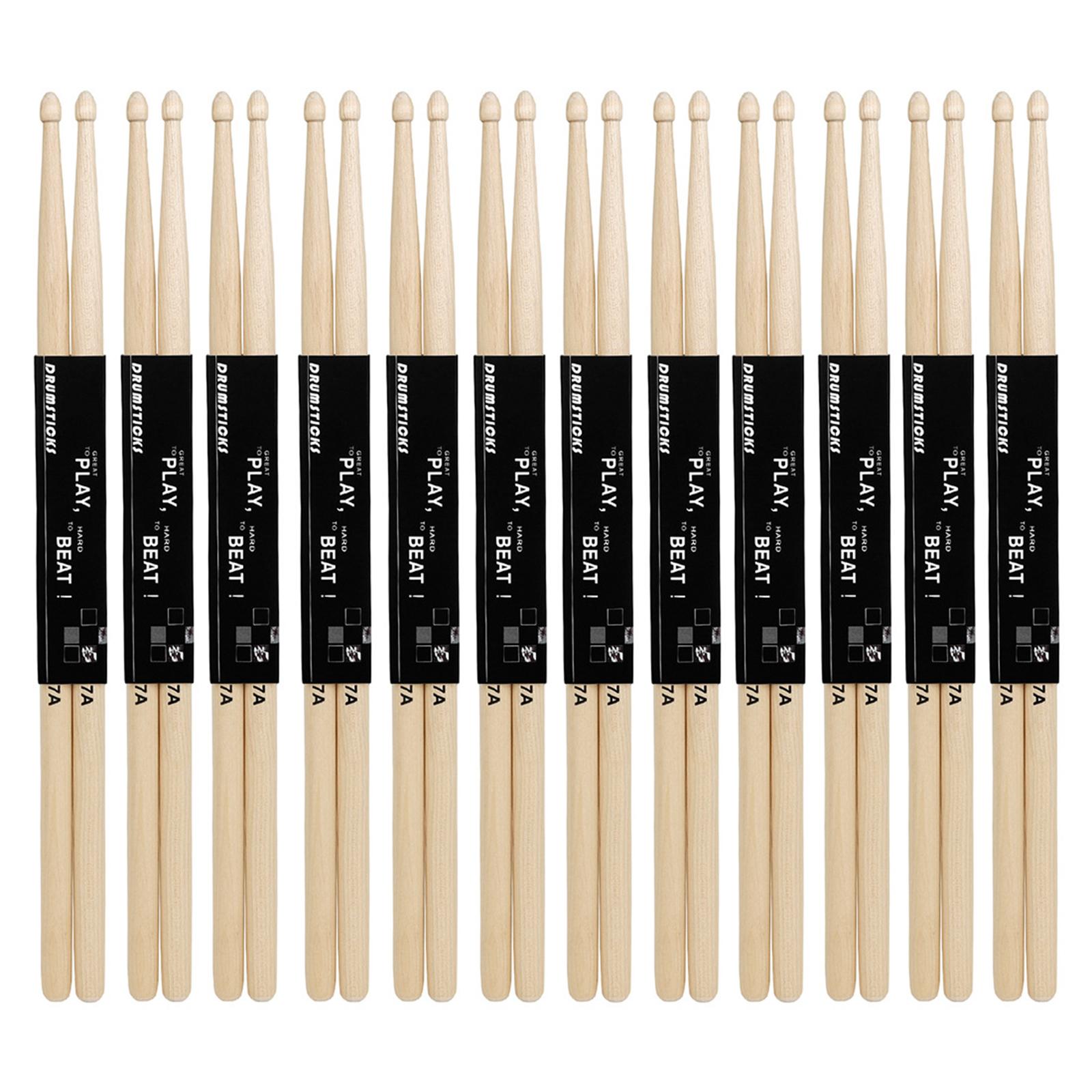 

7A Drumsticks for Adults Kids Non-slip Classic Wooden Drum Sticks Light Durable Concert Percussion Accessories Gifts