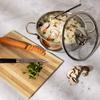 Serenk Modernist Stainless Steel Saute Pan, 2.64 Q Cooking Pan, Dishwasher Safe