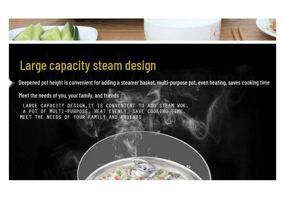 Stainless Steel Dual-Use Seafood Steamer Pot for Gas & Induction Cooktops.