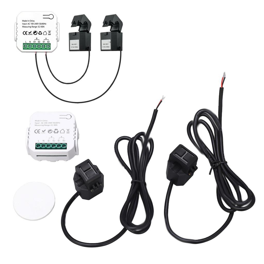 WiFi Smart Energy Monitor Single Phase Clamp Electricity Meter AC for Home Appliances