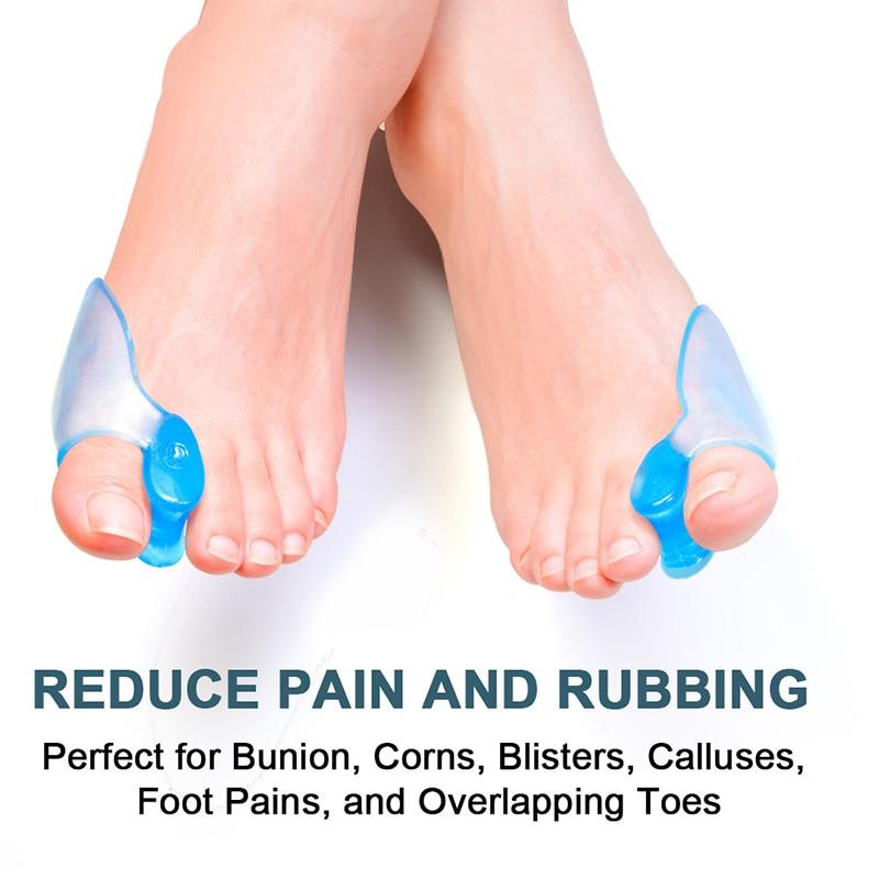 Séparateur de protection des orteils et du pouce en Gel de Silicone, 1 paire, lisseur d'hallux, coussinets de soulagement des soins des pieds