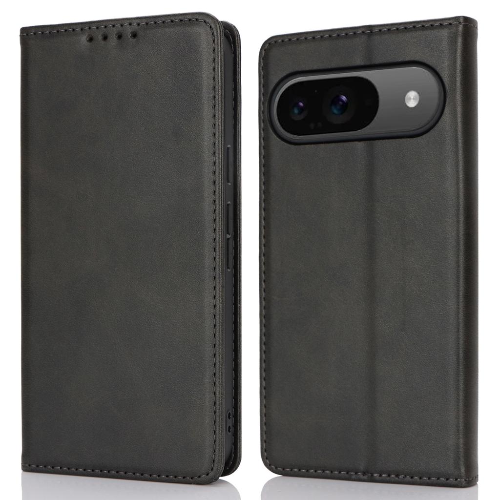 For Google Pixel 9/Pixel 9 Pro Case PU Leather Wallet Magnetic Closing Phone Cover -  Light Brown