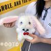 Kawaii Bunny Plush Small Bag With Inner Zipper Pocket For Street Fashion