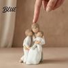 Resin Family Love Statue Mother Holding Baby Figurine for Bedroom Desk Healing Home Ornament Heartwarming Decor Ornament Gift New Mom Shower