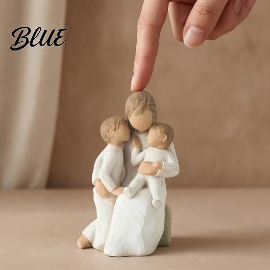 Resin Family Love Statue Mother Holding Baby Figurine for Bedroom Desk Healing Home Ornament Heartwarming Decor Ornament Gift New Mom Shower
