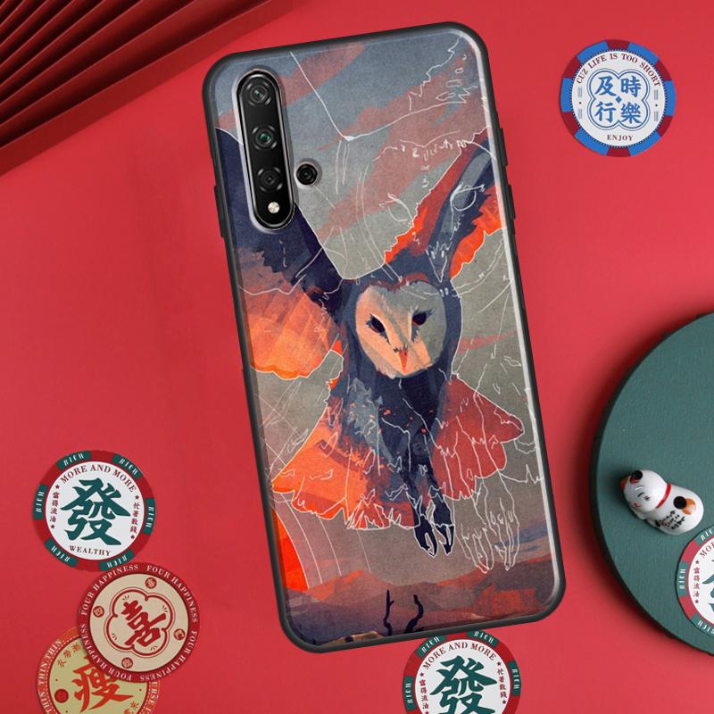 Owl Watercolor Animal For Huawei P20 P30 P40 Lite P60 Pro Nova 12i 11i 8i 12s 9 10 SE Y90 Y60 Y70 Y72 Y61 Y91 Case
