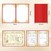 DonGee Certificate/Document File, Set of 10, Floral Design, A4 Size, Holds Two Documents, Gold Edges, Ideal for Certificates of Appreciation, Graduati