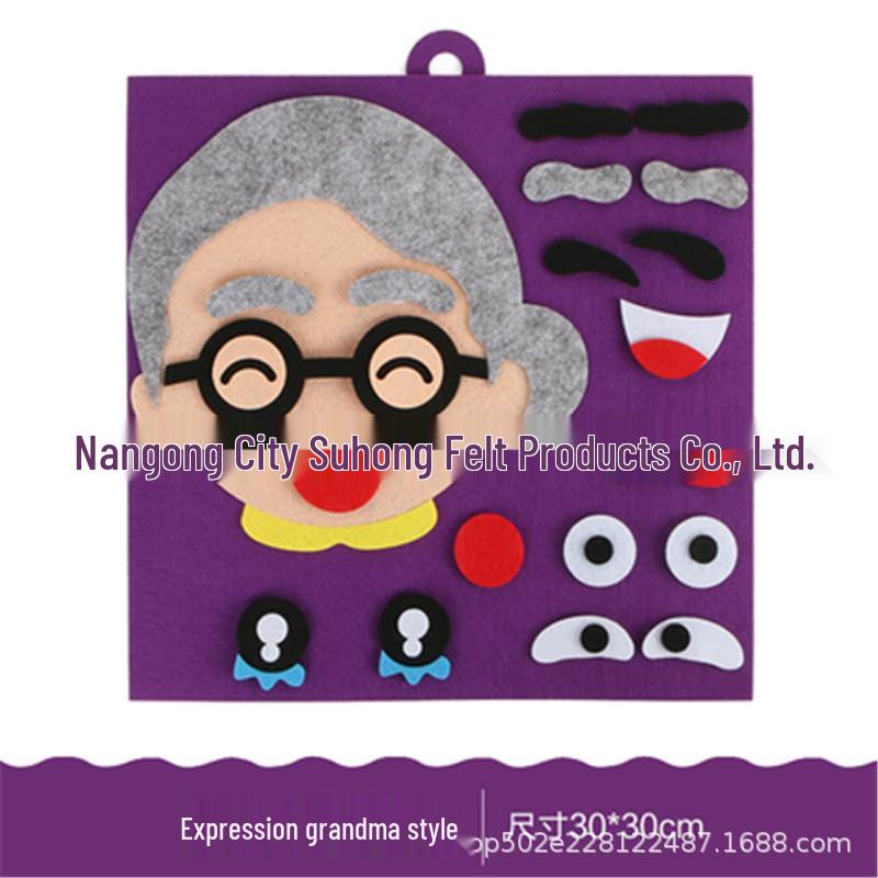 Kindergarten DIY Non-Woven Facial Expression Stickers Puzzle Pack