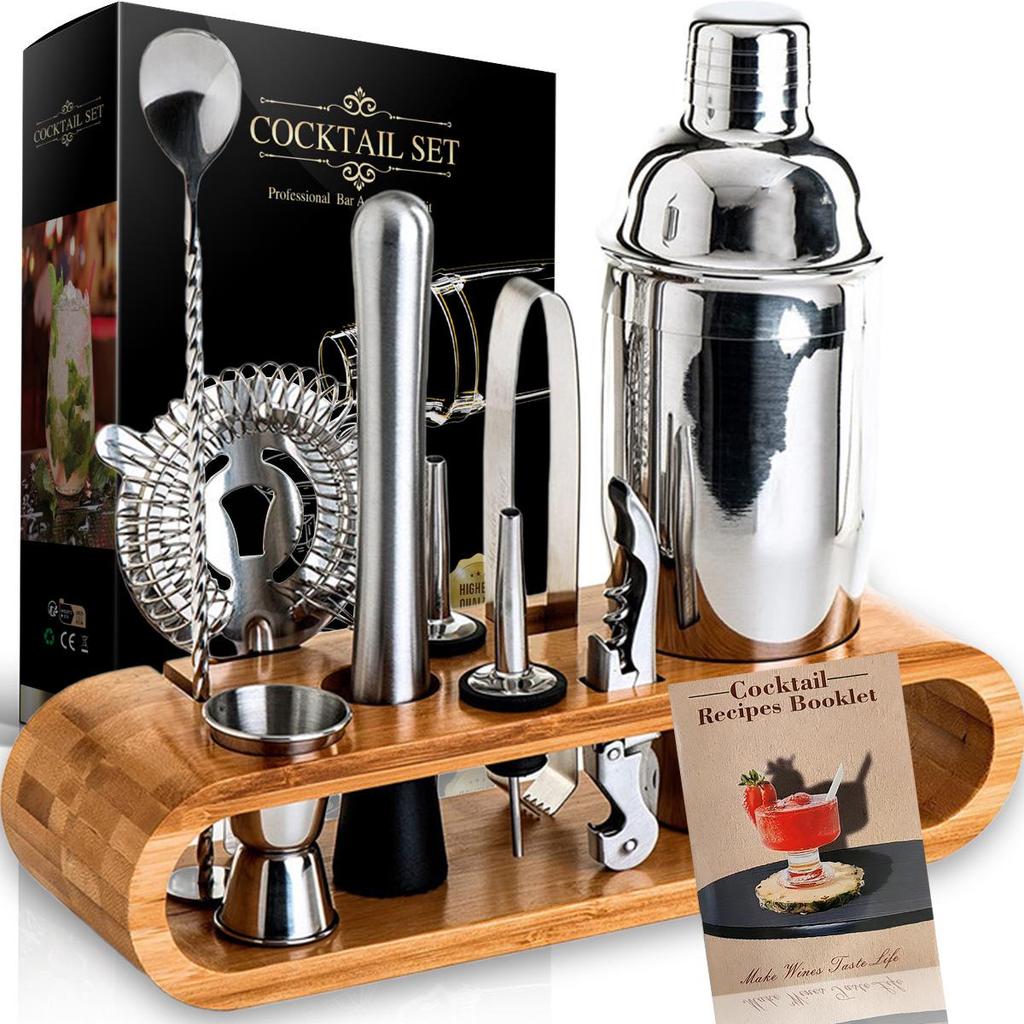 Stainless Steel Cocktail Shaker Set with Bar Tools