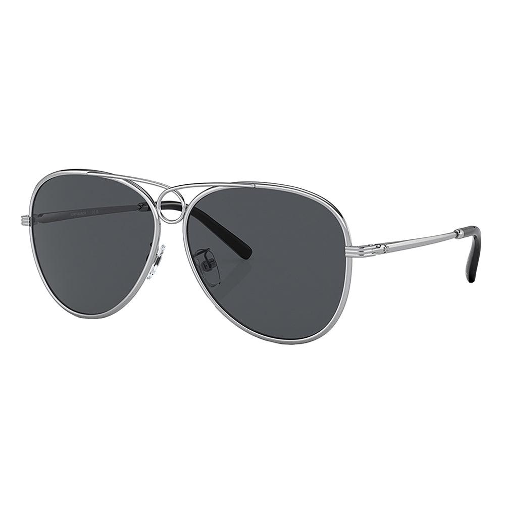 

Женские солнцезащитные очки-пилоты Tory Burch TY 6093 331187 59 мм серебристые