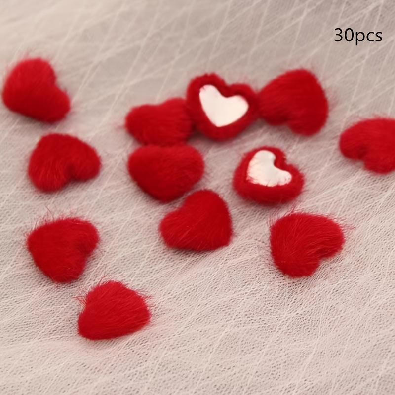 

30 шт. Милые тканевые застежки в форме сердца для DIY-украшений, сережек, заколок для волос, головных уборов, одежды, обуви, ботинок, аксессуаров для рукоделия