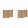 Wall Mounted Cabinet Set (2 Pcs) Artisan Oak & White 60 X 31 X 40 Cm