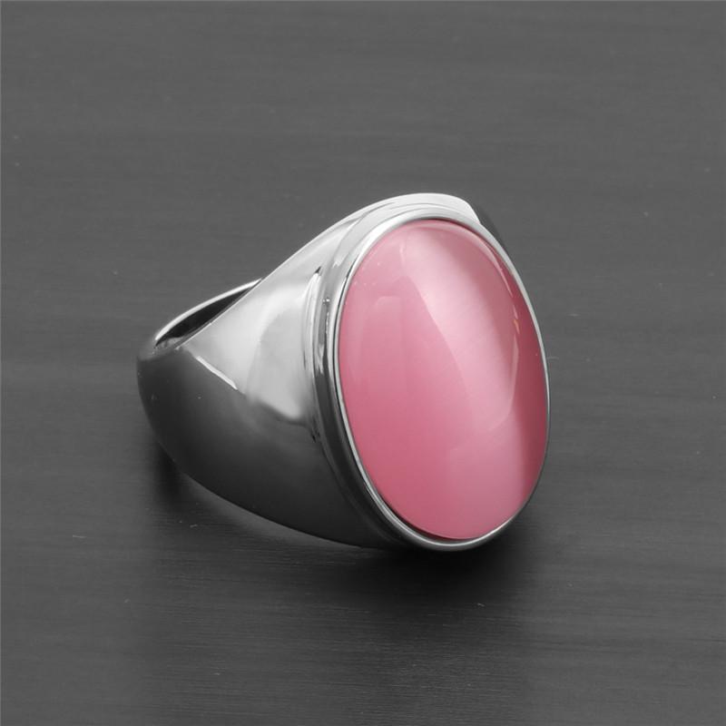 Women's Fashion Sapphire Ring - Stainless Steel & Titanium Electroplated Stone Ring
