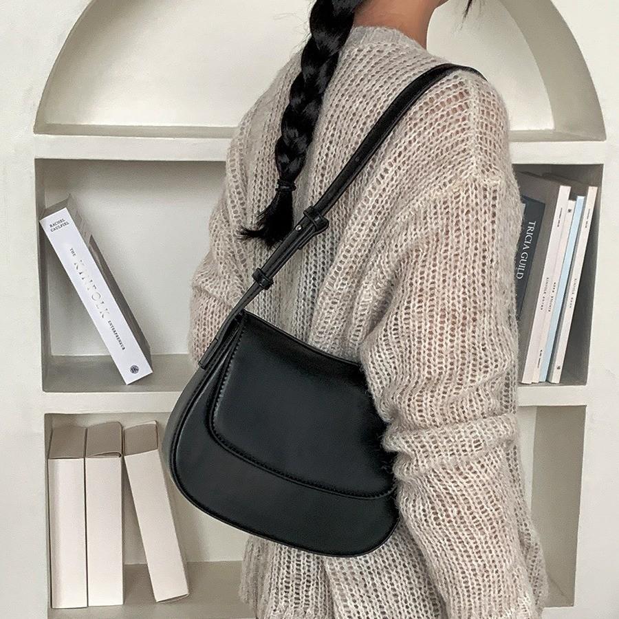 IELGY pu Leather High-End Flap Bag Fashionable All-Match Shoulder Bag