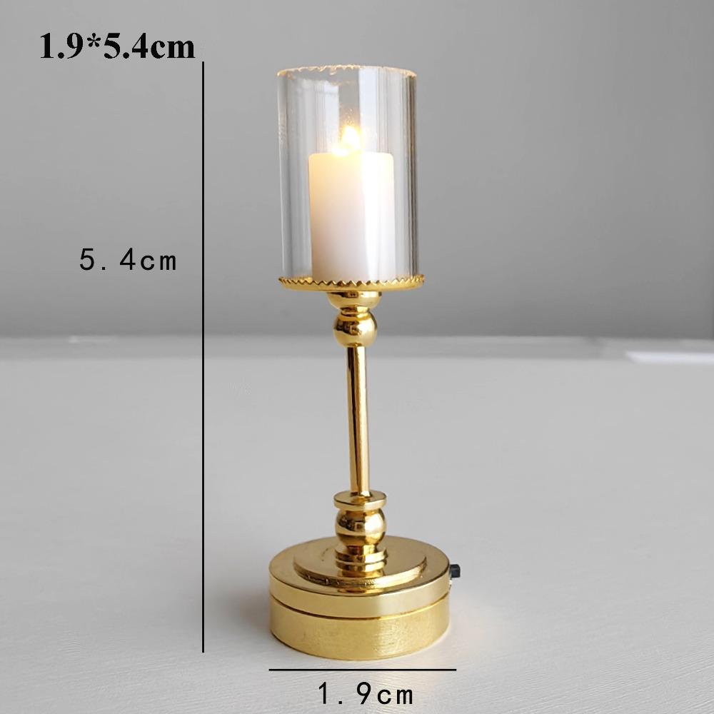 7 Styles Miniature LED Golden Light Mini Ceiling Lamp Chandelier Doll House Accessories