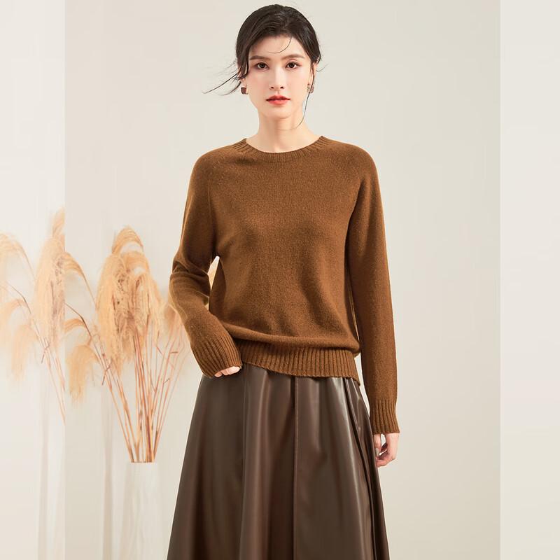 

Jinjuan Women s 100% Merino Wool Crew Neck Sweater M