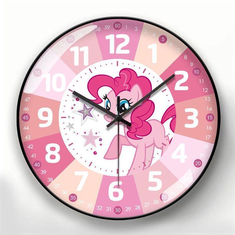 My Little Pony Children s Wall Clock - Silent Cartoon Learning Timepiece for Bedrooms 8 inch Silent Quartz