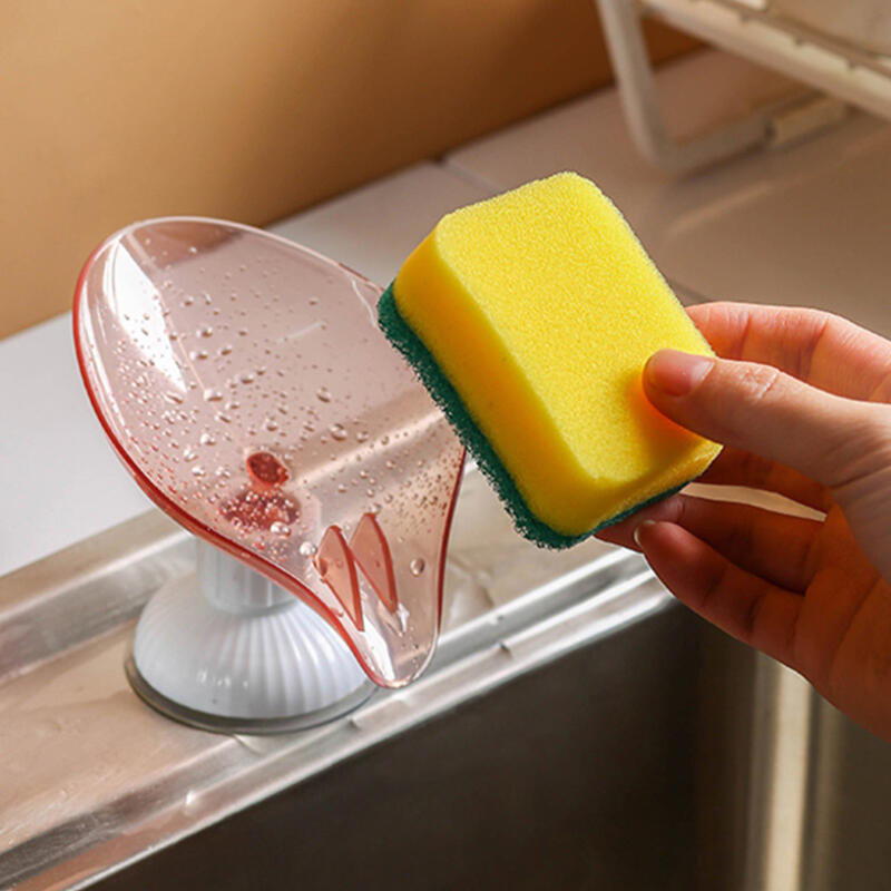 Blumen-Saugnapf Küchen-Badezimmer Ablassender Seifenspender Halter