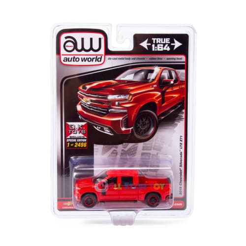Auto World CP7918 2019 Chevrolet Silverado LTZ Z71 Red Limited Edition 2496 Pieces Worldwide 1/64 Diecast Model Car