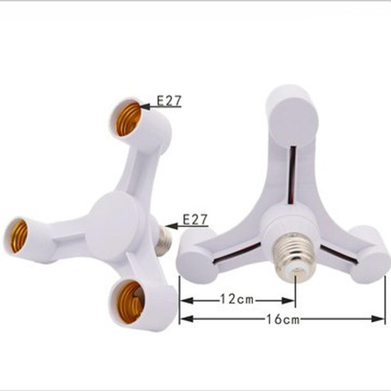 3In1 E27 bis E27 erweiterte LED-Lampenfassung, Splitter-Adapterhalter für Fotostudio