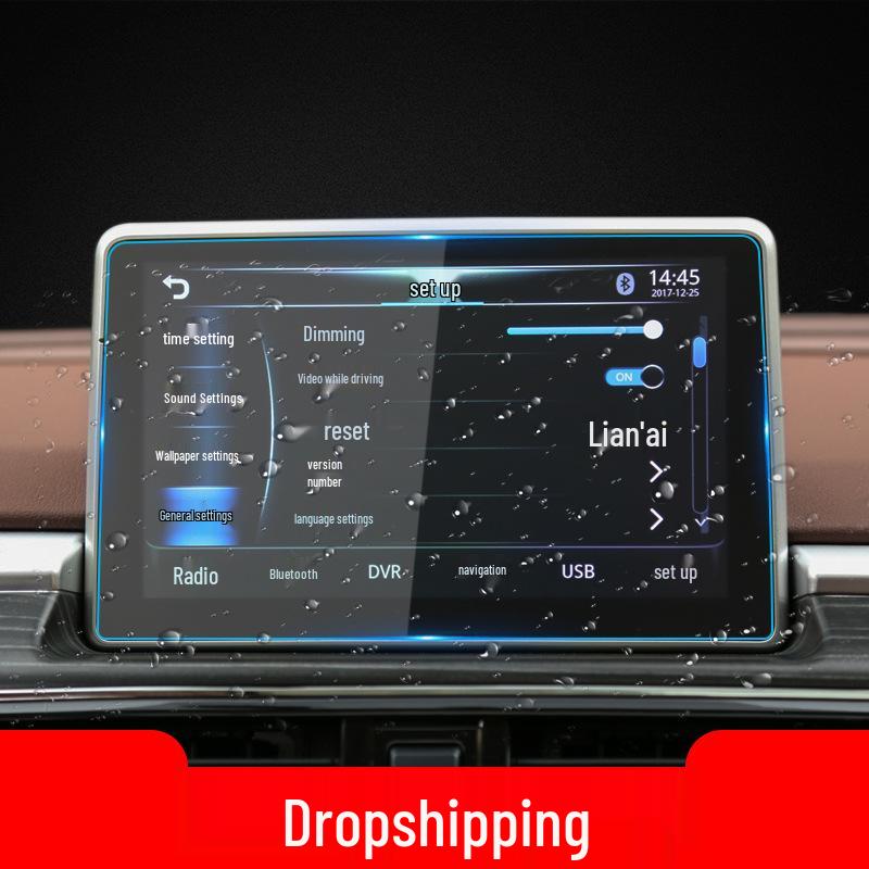 Tempered Film & Protective Stickers for BAIC Huansu Models: S2 S3 S5 S6 S7 H2 H3 H5 H6 Center Console & Interior